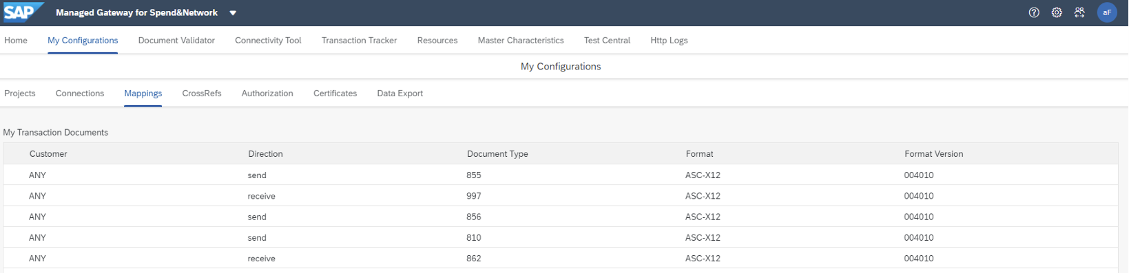 Managed Gateway — Mappings View